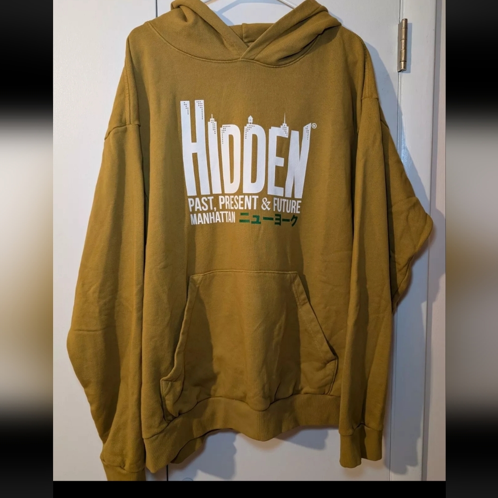 Hidden Graphic Hoodie in Mustard